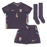 Camisa de Futebol Inglaterra Declan Rice #4 Equipamento Secundário Infantil Europeu 2024 Manga Curta (+ Calças curtas)